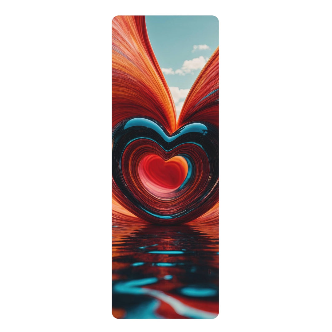 Vibrant Liquid Heart - Yoga Mat - Home Decor - g(0D·IO) - 24” x 68” - -