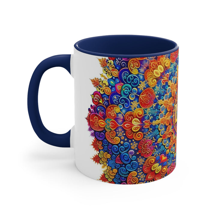 Vibrant Love Mandala - Accent Coffee Mug - Mug - g(0D·IO) - Pink - 11oz -