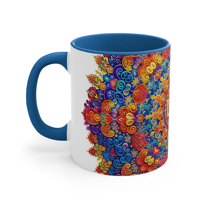 Vibrant Love Mandala - Accent Coffee Mug - Mug - g(0D·IO) - Pink - 11oz -