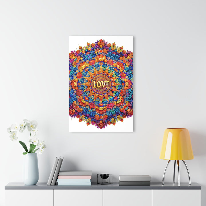 Vibrant Love Mandala - Acrylic Prints (French Cleat Hanging) - Home Decor - g(0D·IO) - 24" x 36" (Vertical) - 0.25'' -