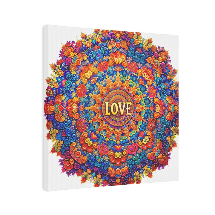 Vibrant Love Mandala - Canvas Photo Tile - Canvas - g(0D·IO) - 8" x 8" (Square) - 0.5" -