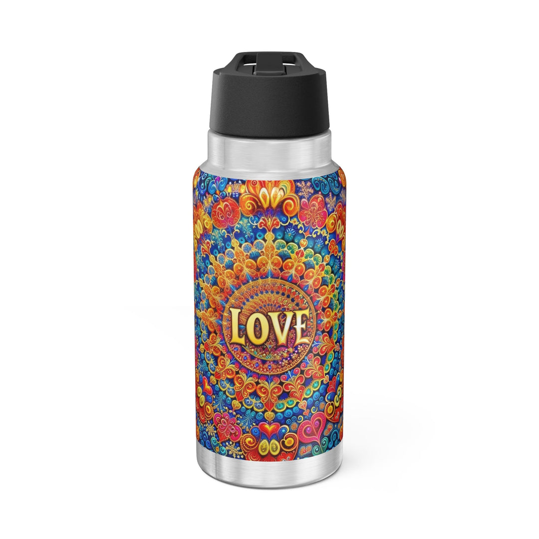 Vibrant Love Mandala - Gator Tumbler 32oz - Mug - g(0D·IO) - Silver - 32oz -