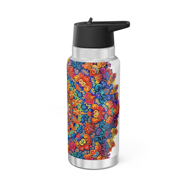 Vibrant Love Mandala - Gator Tumbler 32oz - Mug - g(0D·IO) - Silver - 32oz -