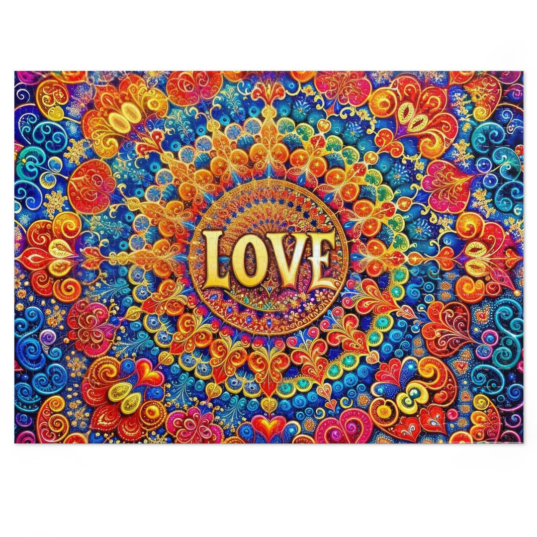 Vibrant Love Mandala - Jigsaw Puzzle (100, 252, 500, 1000 pieces) - Puzzle - g(0D·IO) - 20.5" × 15" (500 pcs) - -