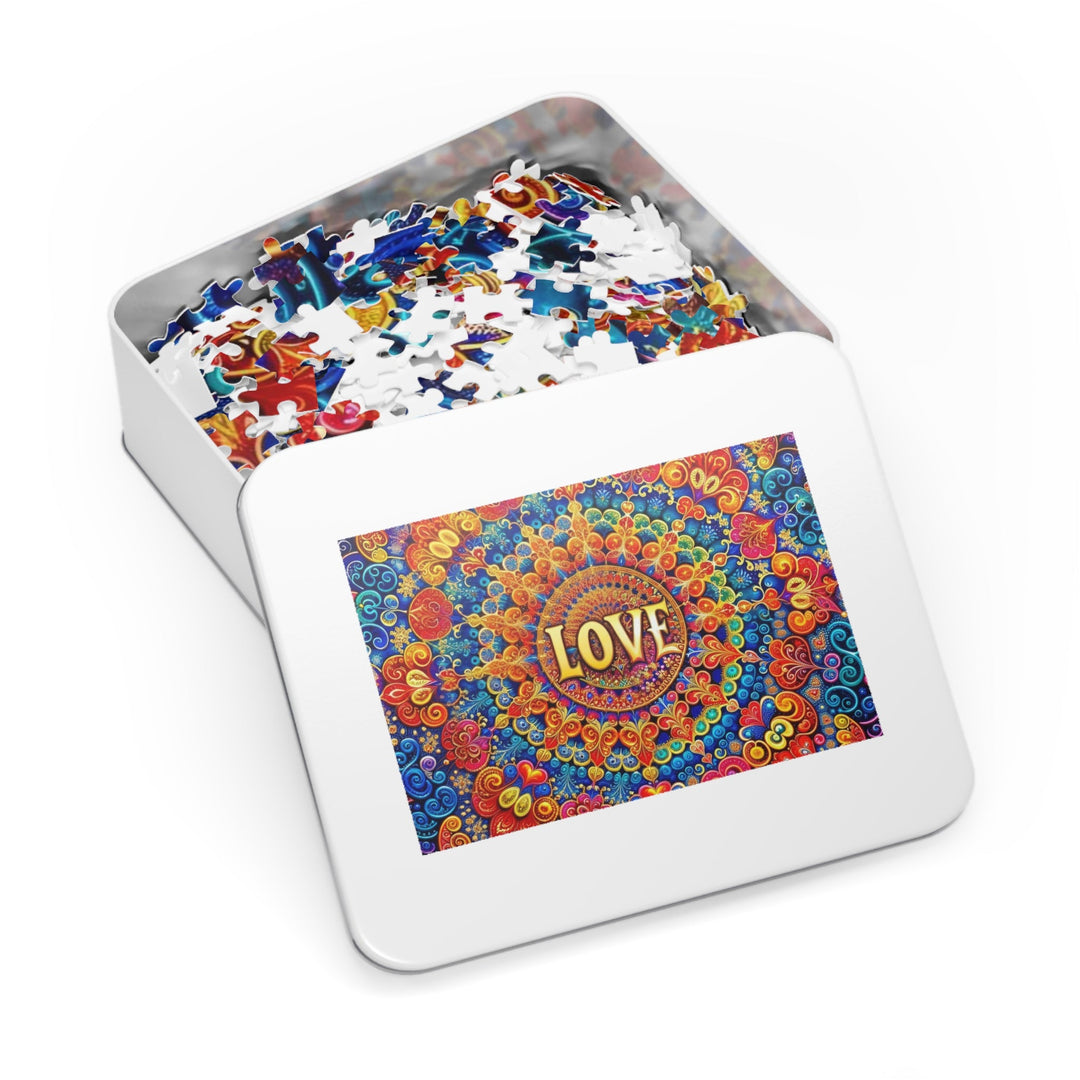 Vibrant Love Mandala - Jigsaw Puzzle (100, 252, 500, 1000 pieces) - Puzzle - g(0D·IO) - 29.25" × 19.75" (1000 pcs) - -