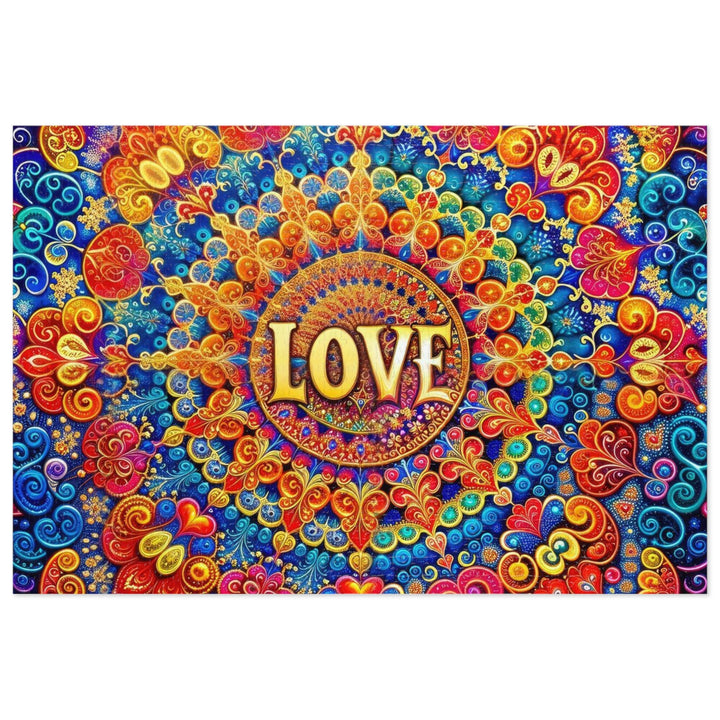 Vibrant Love Mandala - Jigsaw Puzzle (100, 252, 500, 1000 pieces) - Puzzle - g(0D·IO) - 29.25" × 19.75" (1000 pcs) - -