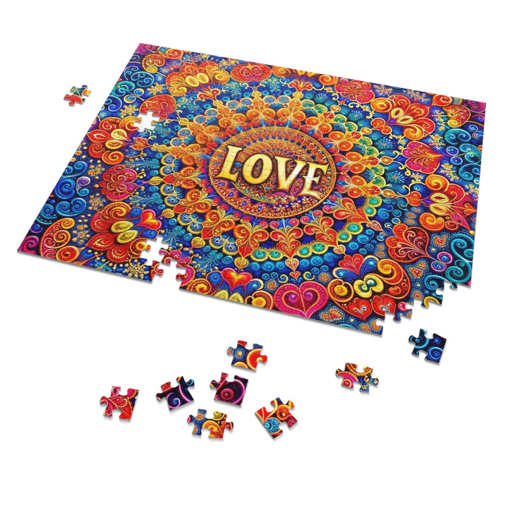 Vibrant Love Mandala - Jigsaw Puzzle (100, 252, 500, 1000 pieces) - Puzzle - g(0D·IO) - 29.25" × 19.75" (1000 pcs) - -