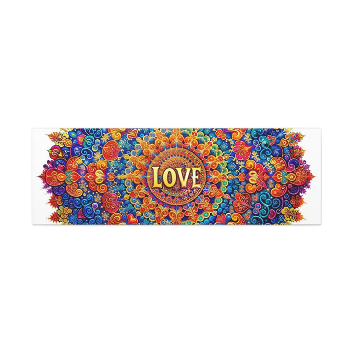 Vibrant Love Mandala - Matte Canvas Print 1.25" - Canvas - g(0D·IO) - 60" x 20" (Horizontal) - 1.25" -