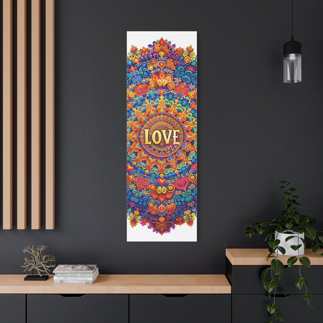 Vibrant Love Mandala - Matte Canvas Print 1.25" - Canvas - g(0D·IO) - 36" x 36" - 1.25" -