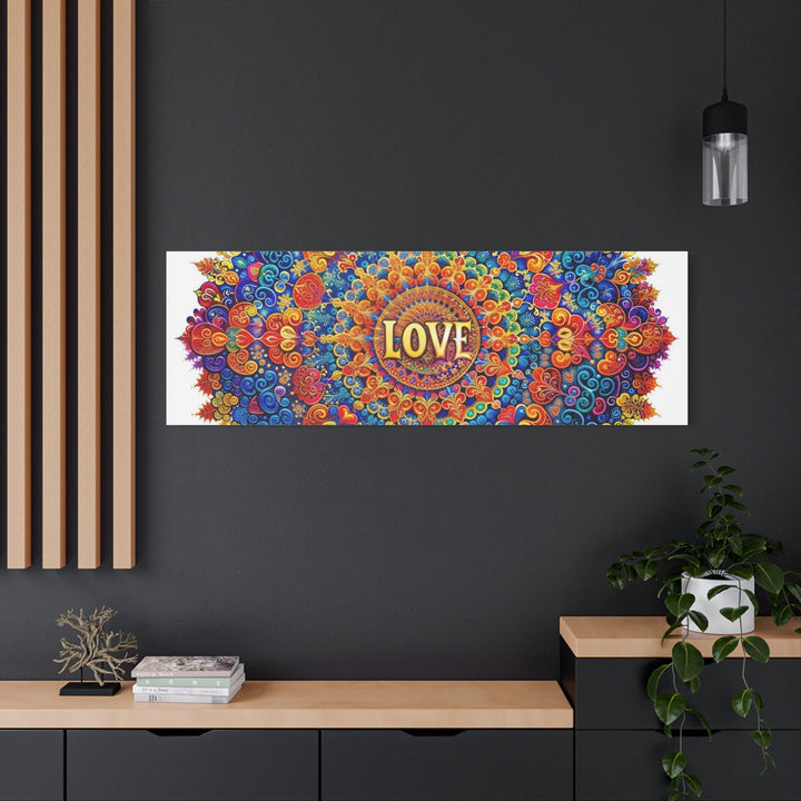 Vibrant Love Mandala - Matte Canvas Print 1.25" - Canvas - g(0D·IO) - 36" x 36" - 1.25" -