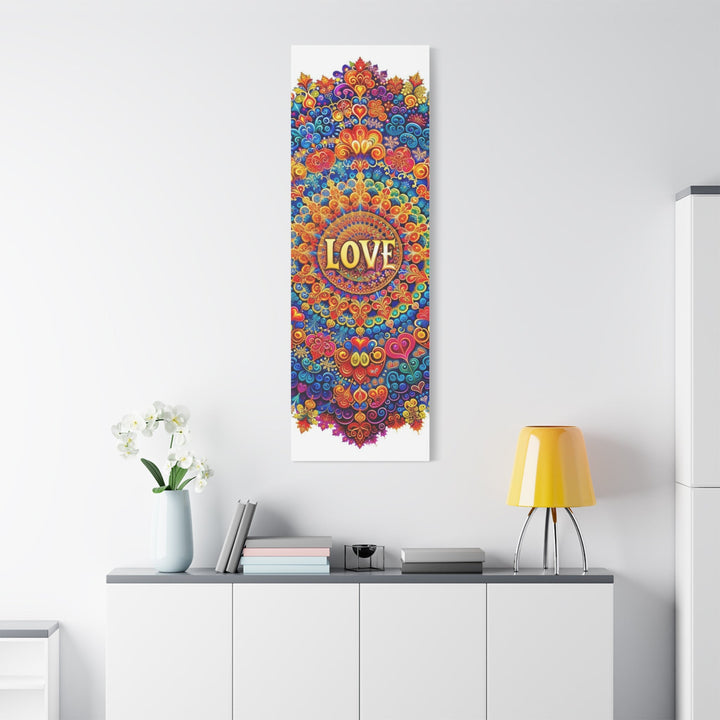 Vibrant Love Mandala - Matte Canvas Print 1.25" - Canvas - g(0D·IO) - 36" x 36" - 1.25" -