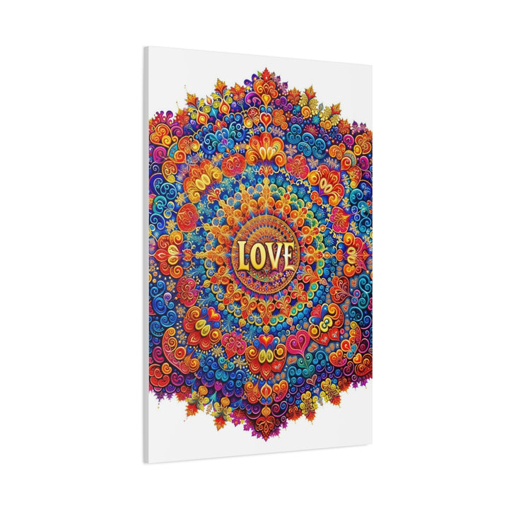 Vibrant Love Mandala - Matte Canvas Print 1.25" - Canvas - g(0D·IO) - 36" x 36" - 1.25" -