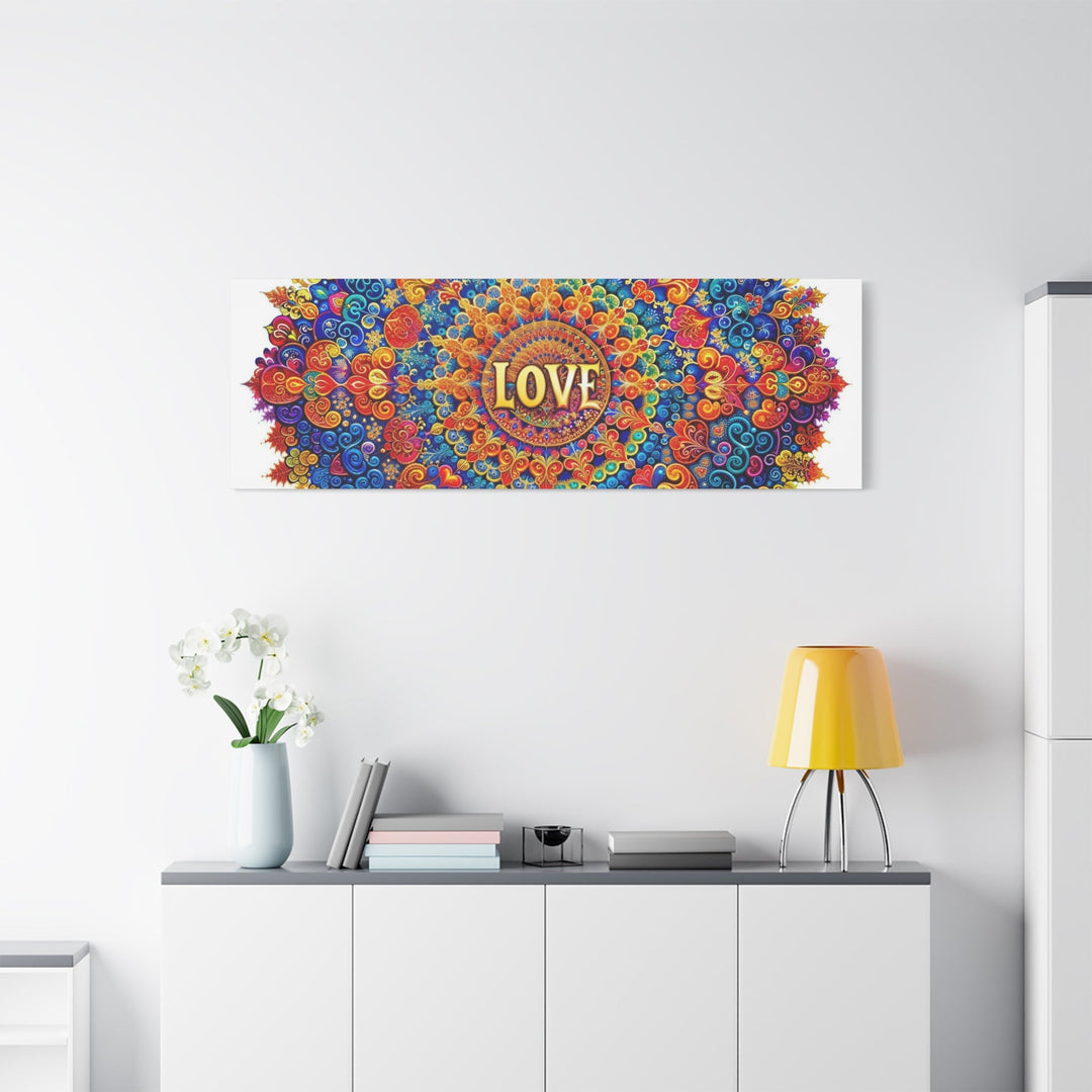 Vibrant Love Mandala - Matte Canvas Print 1.25" - Canvas - g(0D·IO) - 36" x 36" - 1.25" -