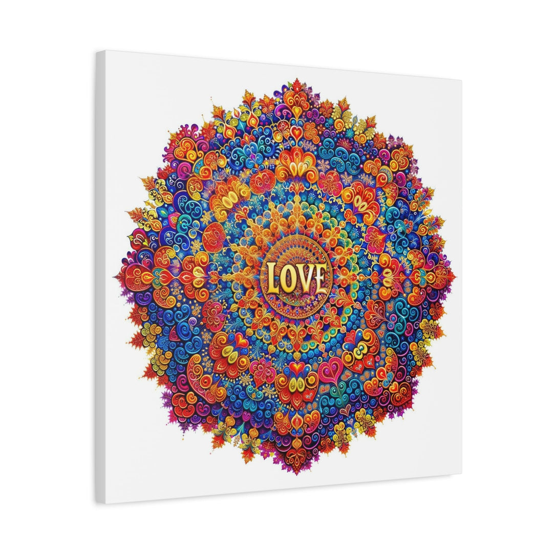 Vibrant Love Mandala - Matte Canvas Print 1.25" - Canvas - g(0D·IO) - 36" x 36" - 1.25" -