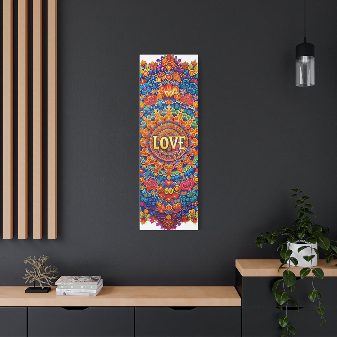 Vibrant Love Mandala - Matte Canvas Print 1.25" - Canvas - g(0D·IO) - 36" x 36" - 1.25" -