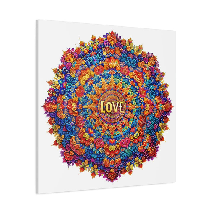 Vibrant Love Mandala - Matte Canvas Print 1.25" - Canvas - g(0D·IO) - 36" x 36" - 1.25" -