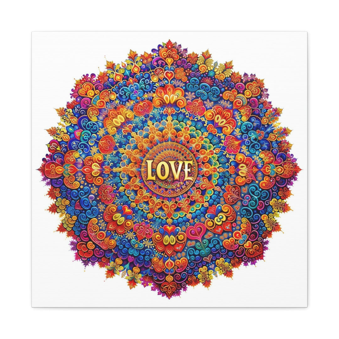 Vibrant Love Mandala - Matte Canvas Print 1.25" - Canvas - g(0D·IO) - 24″ x 24″ - 1.25" -