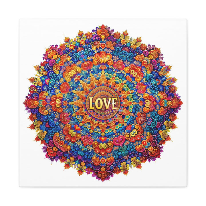 Vibrant Love Mandala - Matte Canvas Print 1.25" - Canvas - g(0D·IO) - 24″ x 24″ - 1.25" -