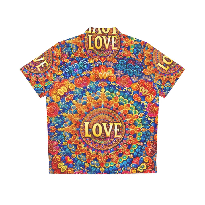 Vibrant Love Mandala - Men's Hawaiian Shirt - All Over Prints - g(0D·IO) - S - Black -