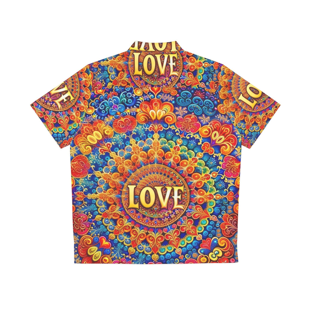 Vibrant Love Mandala - Men's Hawaiian Shirt - All Over Prints - g(0D·IO) - S - Black -