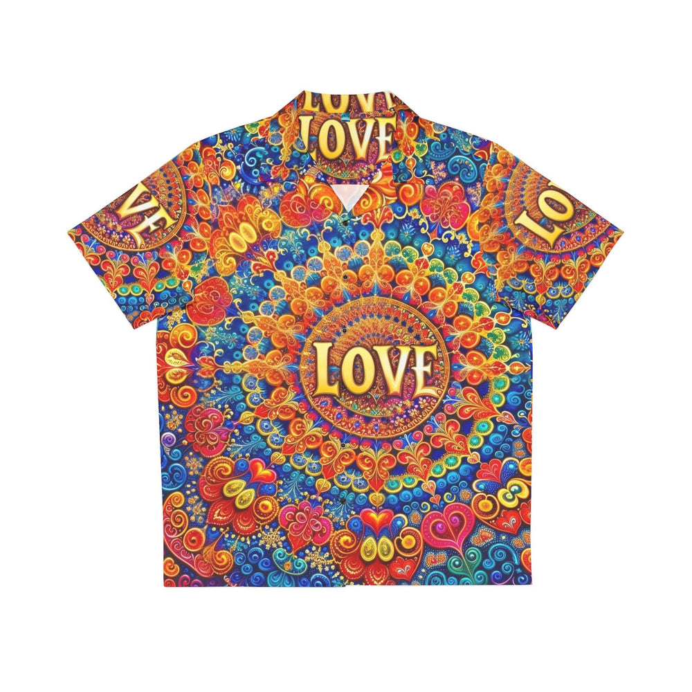 Vibrant Love Mandala - Men's Hawaiian Shirt - All Over Prints - g(0D·IO) - S - Black -