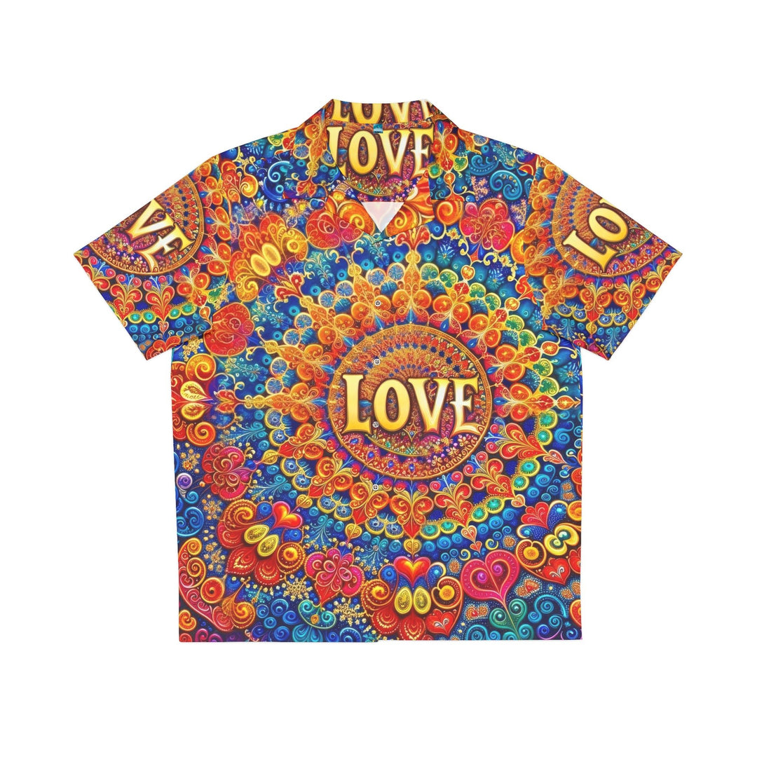 Vibrant Love Mandala - Men's Hawaiian Shirt - All Over Prints - g(0D·IO) - S - White -