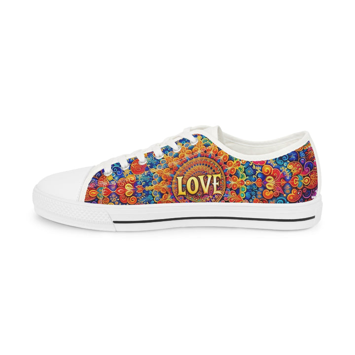 Vibrant Love Mandala - Men's Lowtop Sneakers - Shoes - g(0D·IO) - US 5 - Black sole -