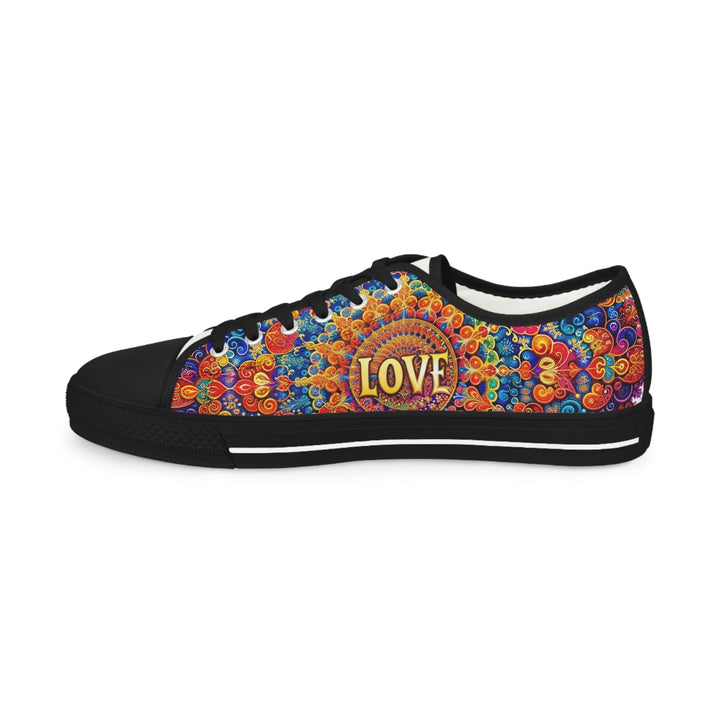 Vibrant Love Mandala - Men's Lowtop Sneakers - Shoes - g(0D·IO) - US 5 - Black sole -