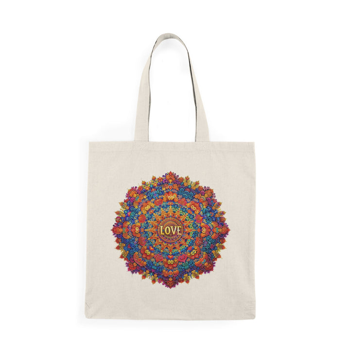 Vibrant Love Mandala - Natural Tote Bag - Bags - g(0D·IO) - 15" x 16" - Natural -