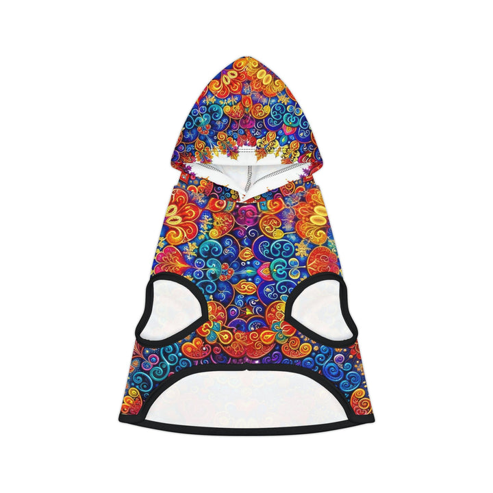 Vibrant Love Mandala - Pet Hoodie - Pets - g(0D·IO) - XXS - Black Rib -