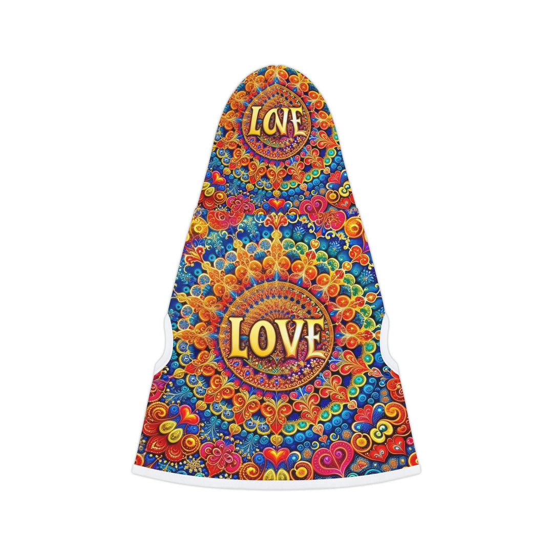 Vibrant Love Mandala - Pet Hoodie - Pets - g(0D·IO) - XXS - Black Rib -