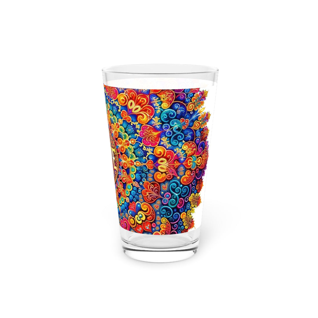 Vibrant Love Mandala - Pint Glass - Mug - g(0D·IO) - 16oz - -