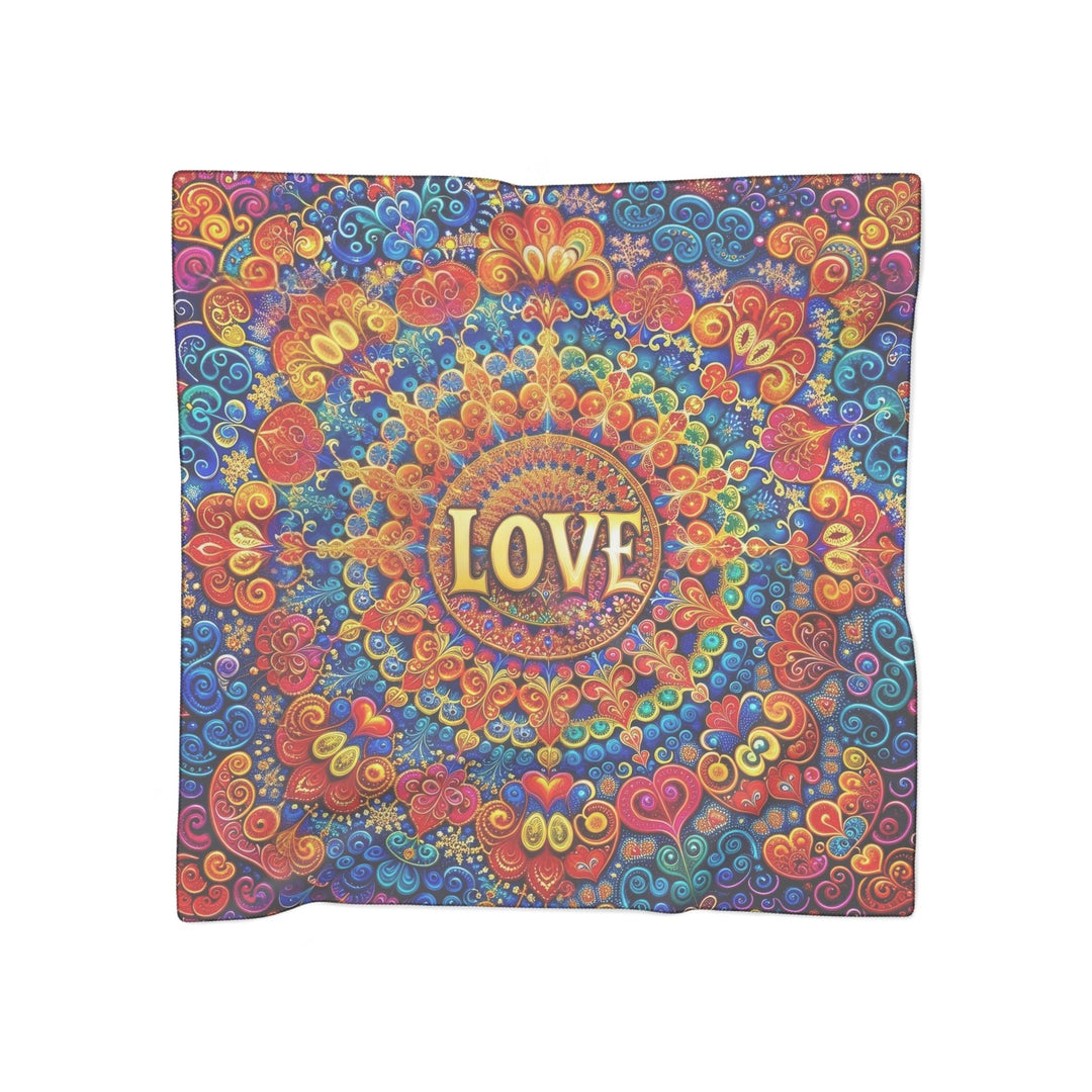 Vibrant Love Mandala - Poly Scarf - Accessories - g(0D·IO) - Poly chiffon - 25" × 25" -