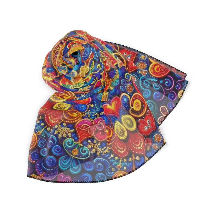 Vibrant Love Mandala - Poly Scarf - Accessories - g(0D·IO) - Poly chiffon - 50" × 50" -