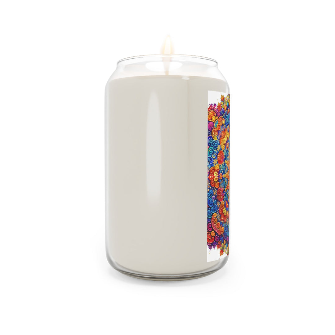 Vibrant Love Mandala - Scented Candle - Home Decor - g(0D·IO) - Vanilla Bean - 13.75oz -
