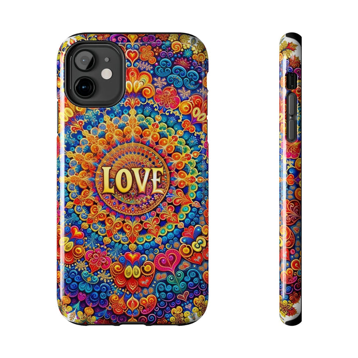 Vibrant Love Mandala - Tough Phone Case - Phone Case - g(0D·IO) - iPhone 11 - -