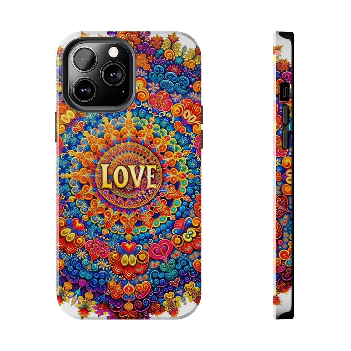 Vibrant Love Mandala - Tough Phone Case - Phone Case - g(0D·IO) - iPhone 13 Pro Max - -
