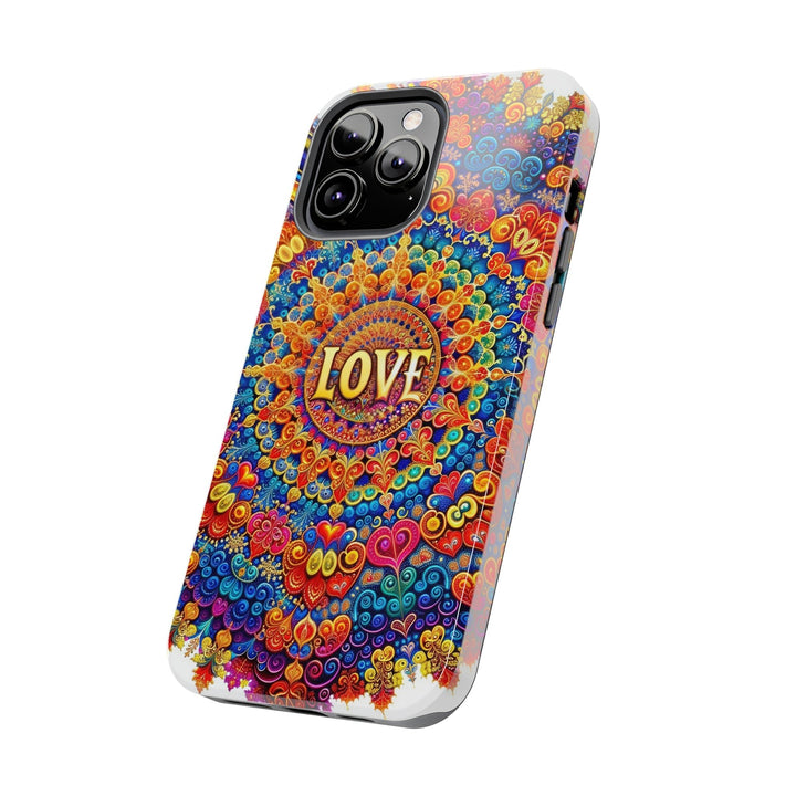 Vibrant Love Mandala - Tough Phone Case - Phone Case - g(0D·IO) - iPhone 13 Mini - -