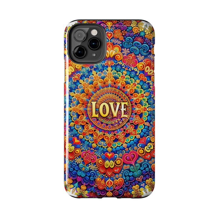 Vibrant Love Mandala - Tough Phone Case - Phone Case - g(0D·IO) - iPhone 13 Mini - -