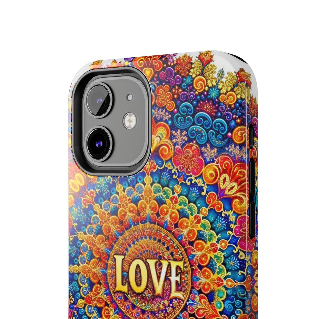 Vibrant Love Mandala - Tough Phone Case - Phone Case - g(0D·IO) - iPhone 13 Mini - -