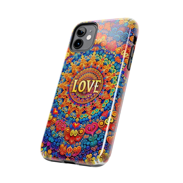 Vibrant Love Mandala - Tough Phone Case - Phone Case - g(0D·IO) - iPhone 13 Mini - -
