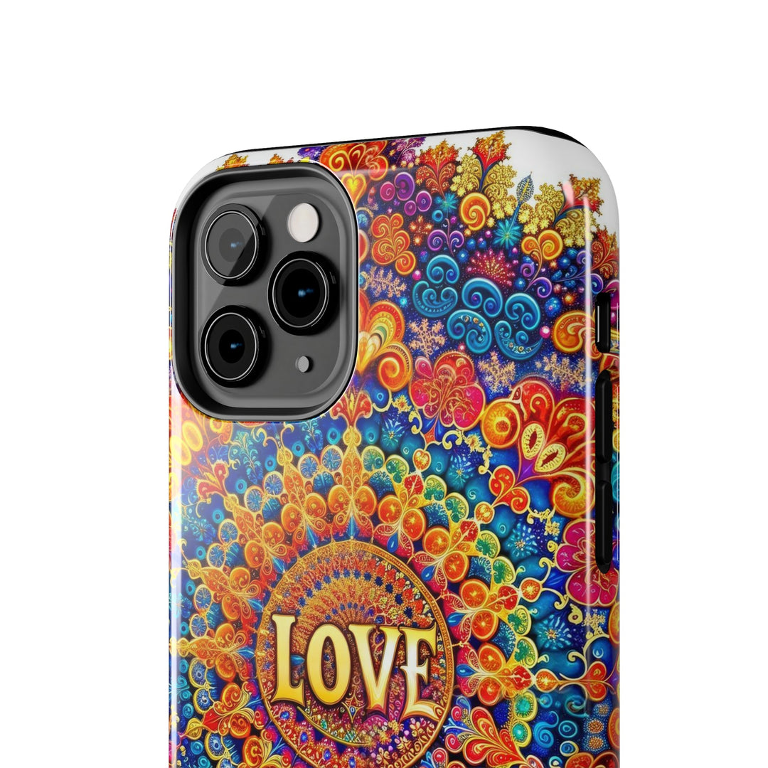 Vibrant Love Mandala - Tough Phone Case - Phone Case - g(0D·IO) - iPhone 13 Mini - -