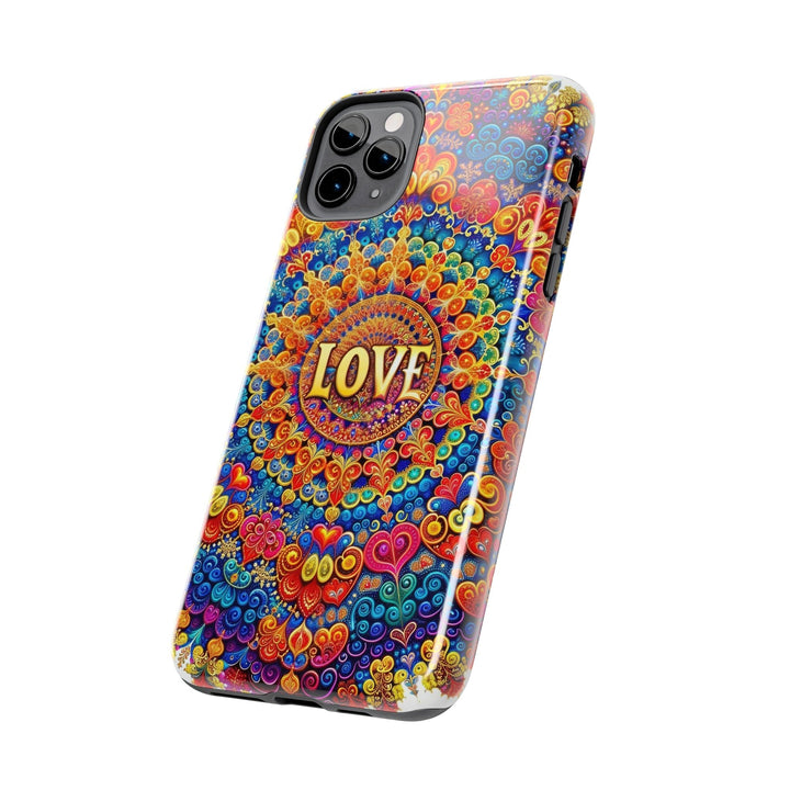 Vibrant Love Mandala - Tough Phone Case - Phone Case - g(0D·IO) - iPhone 13 Mini - -