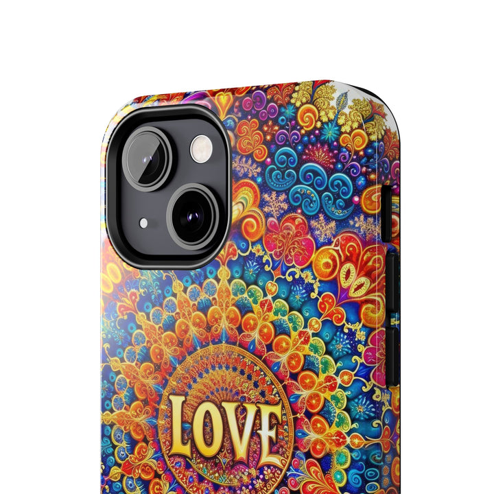 Vibrant Love Mandala - Tough Phone Case - Phone Case - g(0D·IO) - iPhone 13 Mini - -