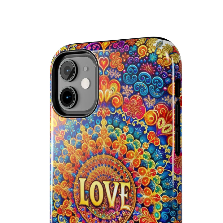 Vibrant Love Mandala - Tough Phone Case - Phone Case - g(0D·IO) - iPhone 13 Mini - -