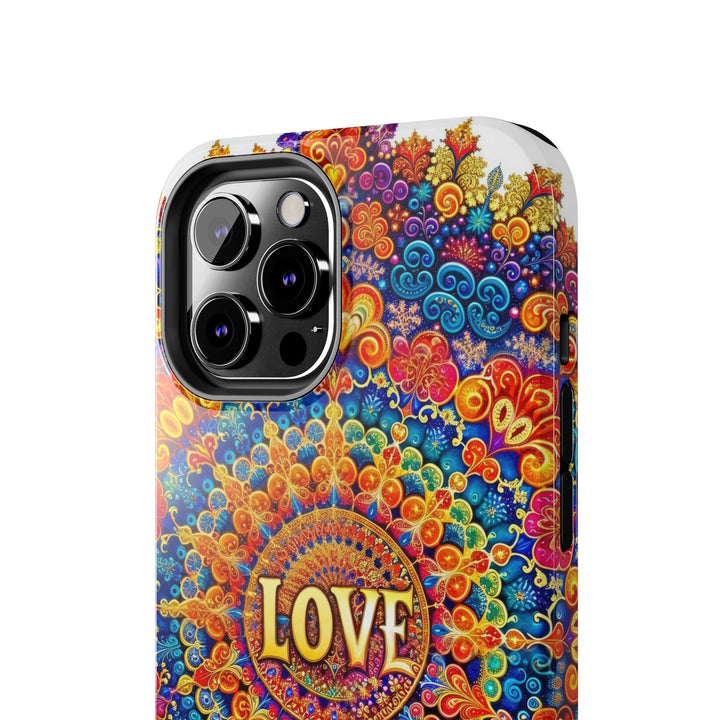 Vibrant Love Mandala - Tough Phone Case - Phone Case - g(0D·IO) - iPhone 13 Mini - -
