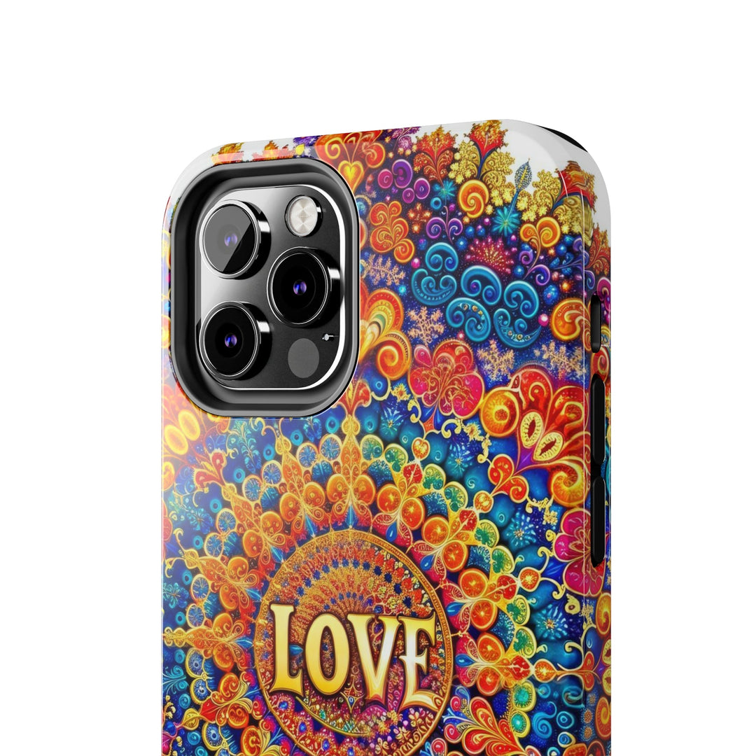 Vibrant Love Mandala - Tough Phone Case - Phone Case - g(0D·IO) - iPhone 13 Mini - -