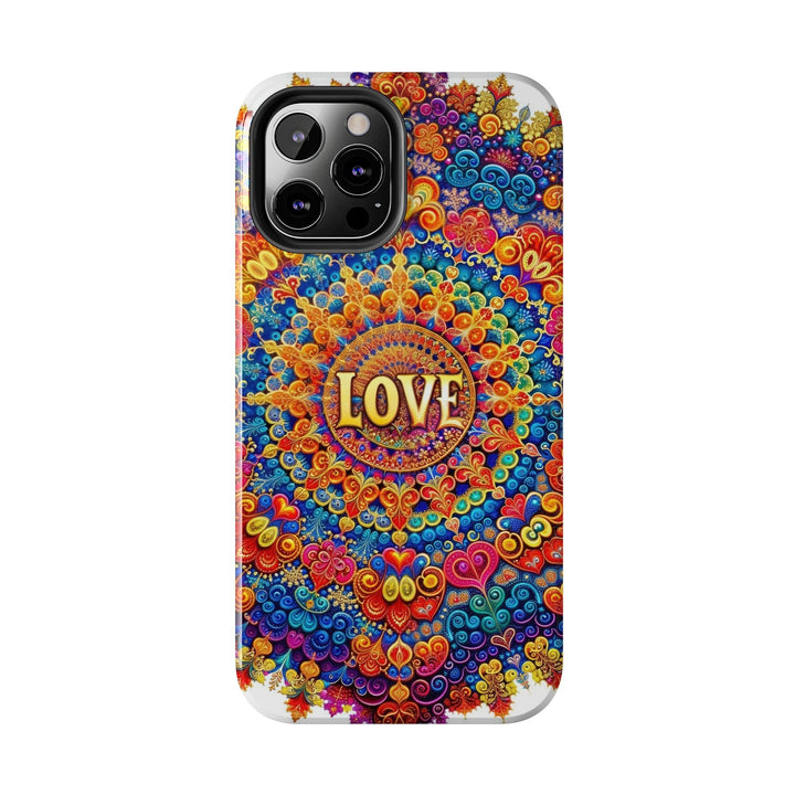 Vibrant Love Mandala - Tough Phone Case - Phone Case - g(0D·IO) - iPhone 13 Mini - -