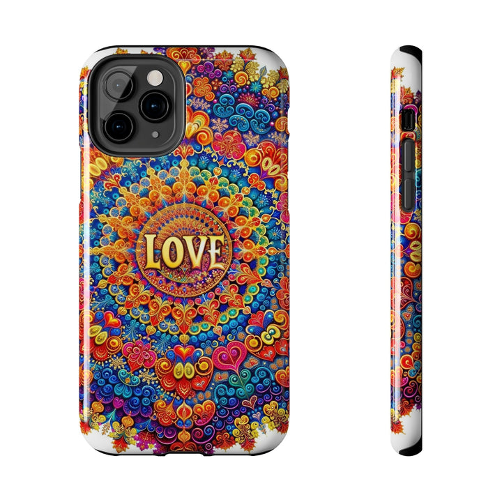 Vibrant Love Mandala - Tough Phone Case - Phone Case - g(0D·IO) - iPhone 11 Pro - -