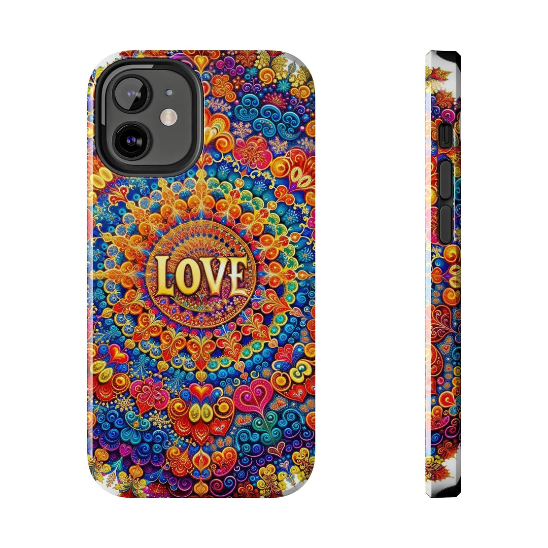 Vibrant Love Mandala - Tough Phone Case - Phone Case - g(0D·IO) - iPhone 12 Mini - -